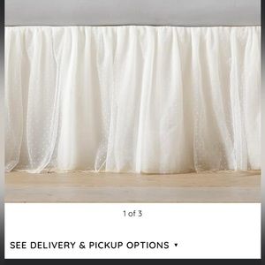 Monique Lhuillier x Pottery Barn tulle dot bedskirt